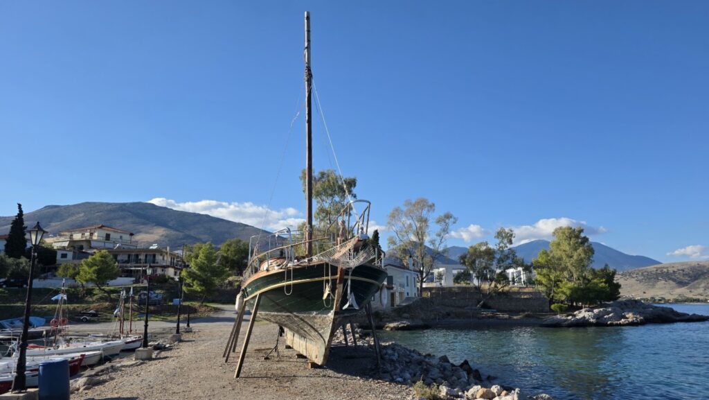 Traditional wooden boats in the Carnagio area of Galaxidi