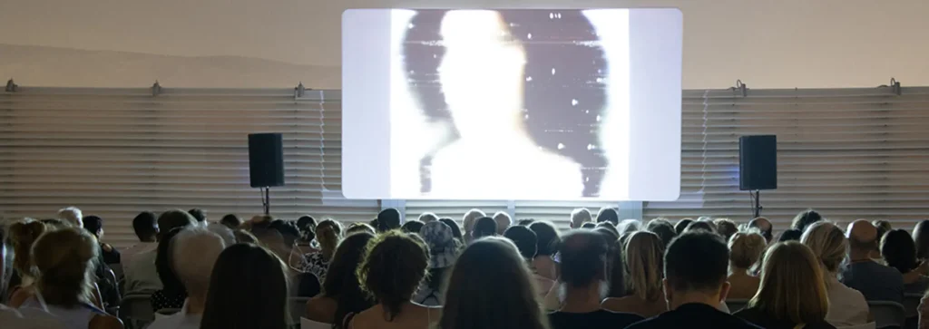 CineFIX open-air cinema on the rooftop terrace of EMST in Athens