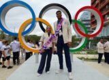 Giannis Antetokounmpo and Antigoni Drisbioti proudly represented Greece as flag bearers for the 2024 Olympic Games in Paris. Photo Creidit: Hellenic Olympic Committee via LinkedIn