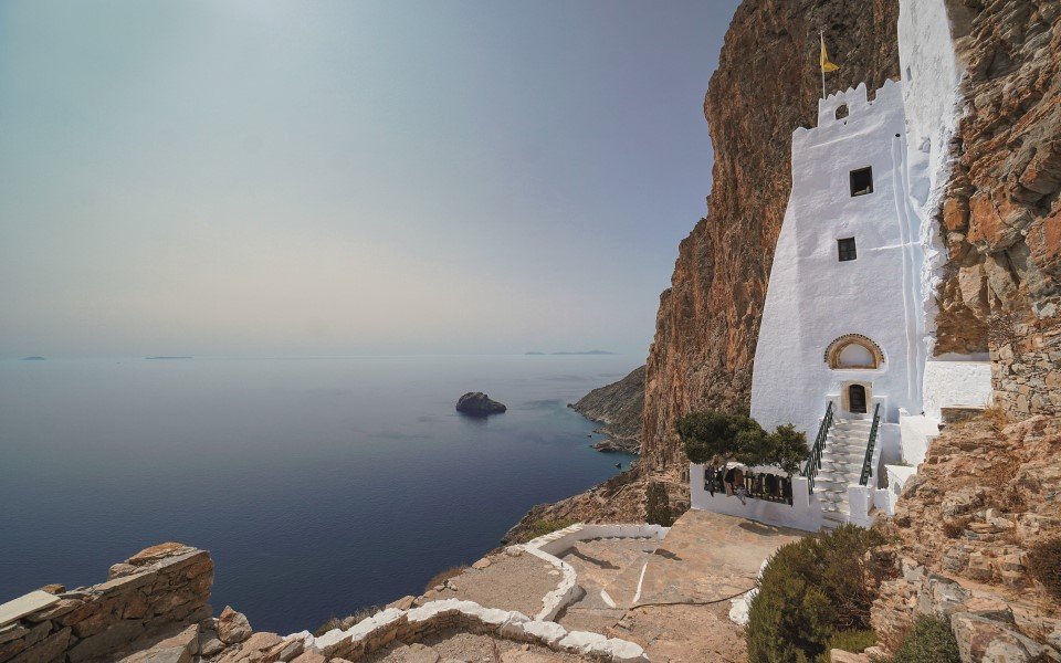 Monastery of Hozoviotissa in Amorgos, Grrek Islands