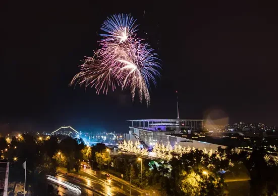 fireworks SNFCC, new year's eve, expats greece