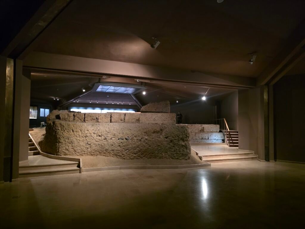 Site of the Heroon near the Tombs of Philip and Persephone at Aigai, possibly a cult temple for royal family worship. Expats Athens, Expats Greece, Xpat.gr, Museum of the Royal Tombs of Aigai