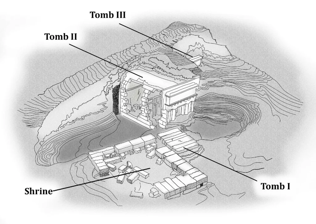 Model of the Shrine and Tombs inder the Great Tumulus, Vergina.