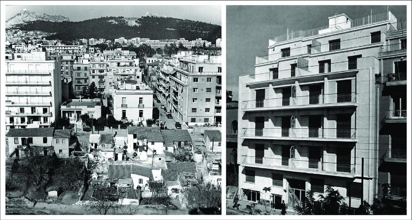 Post-war Athens during the building boom of the 1960s. 