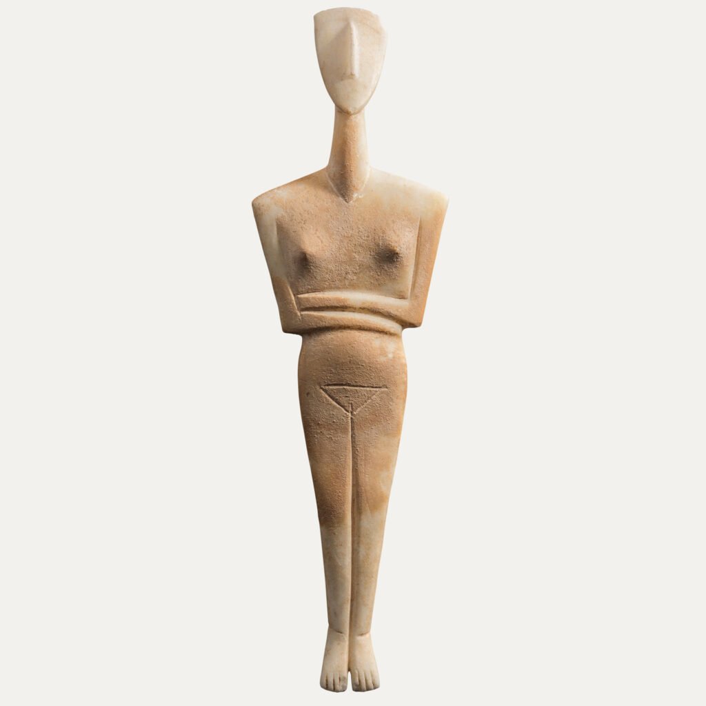 Marble female figurine, Museum of Cycladic Art, Greek History