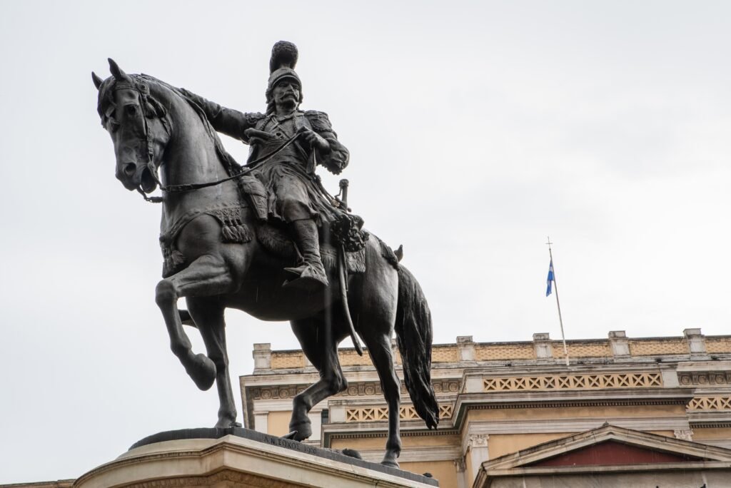 The equestrian statue of Theodoros Kolokotronis, Lazaros Sochos
