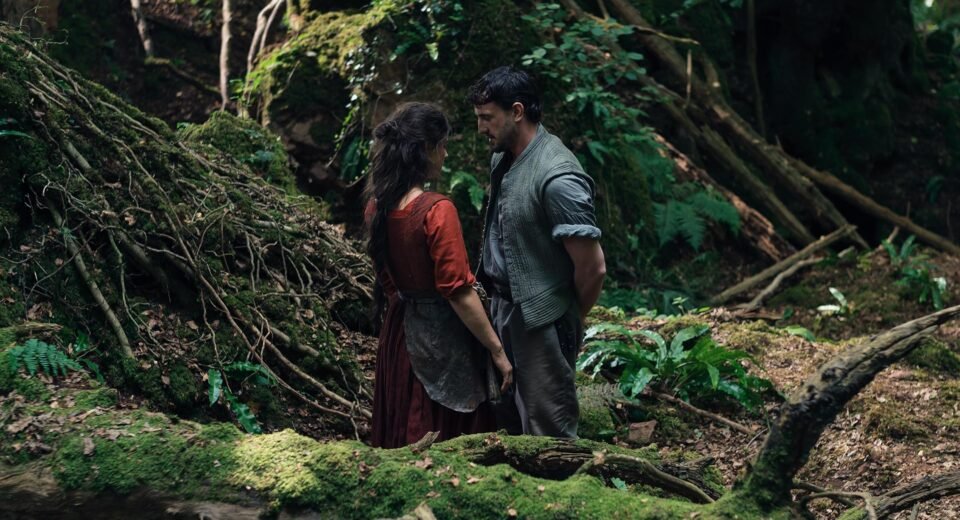 Scene from the film “Hamnet” which references the Greek Myth of Orpheus and Eurydice