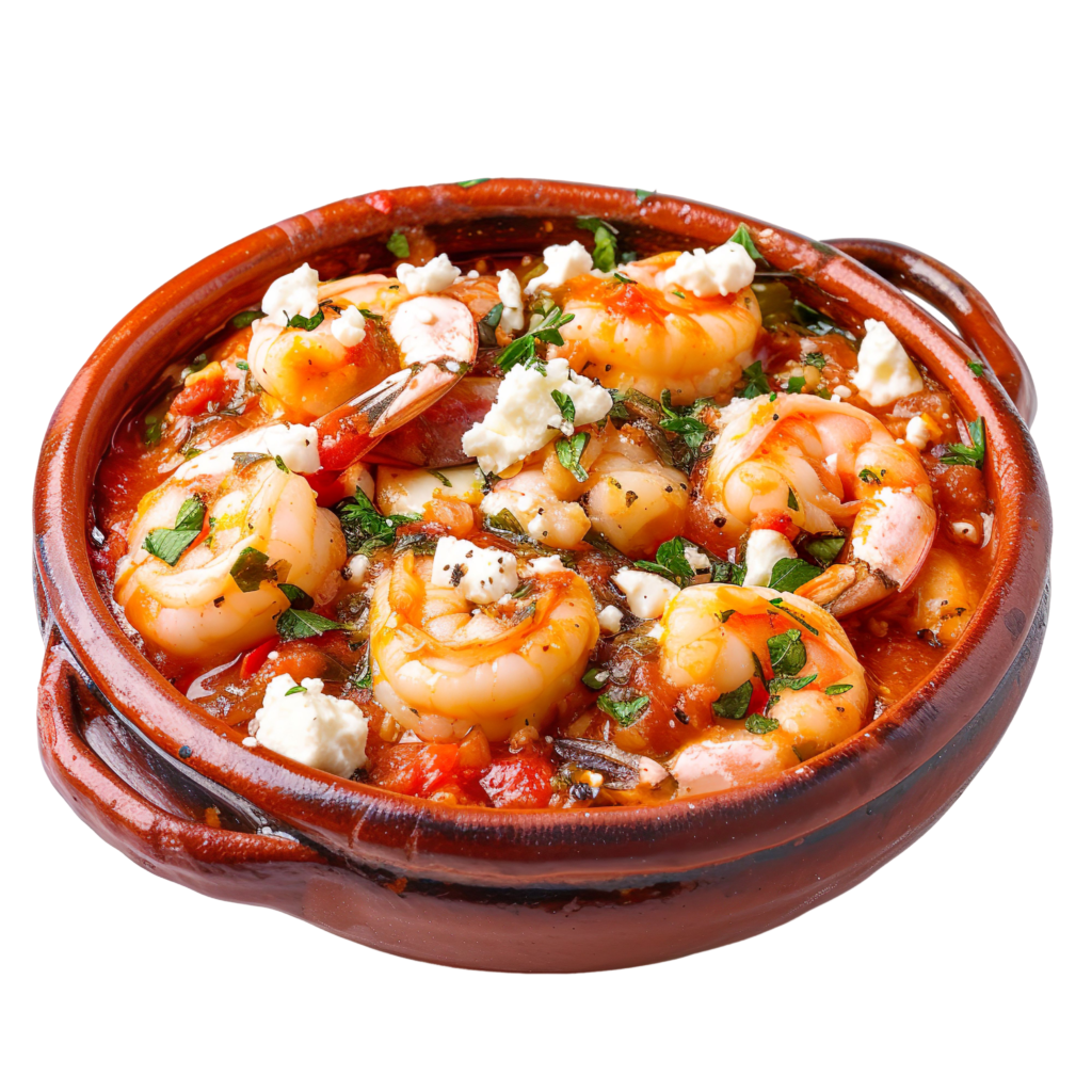 Greek shrimp saganaki