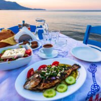 Greek Seaside Tavern. Greek Fish