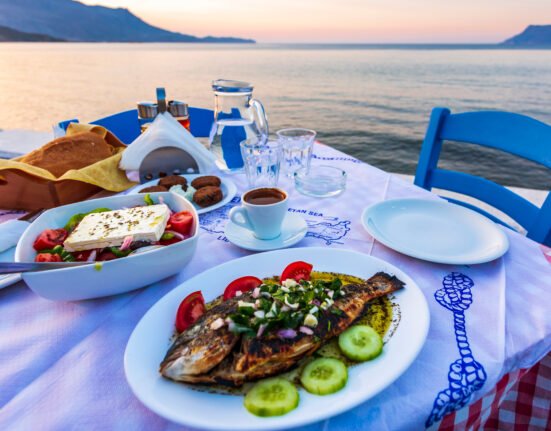 Greek Seaside Tavern. Greek Fish