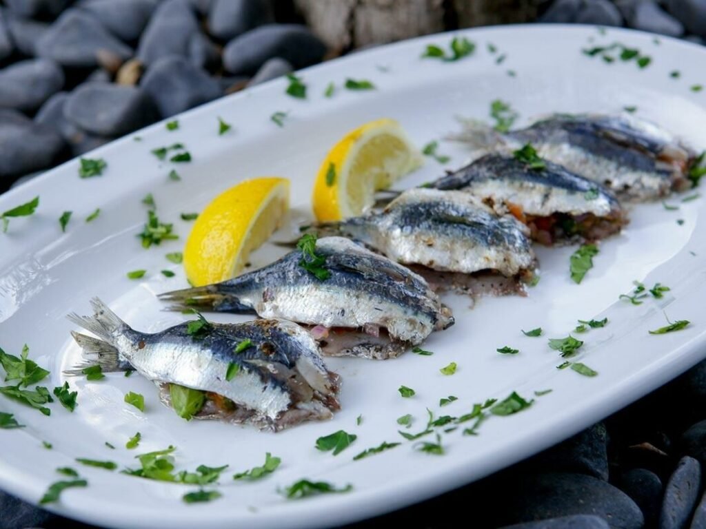 Grilled sardines,