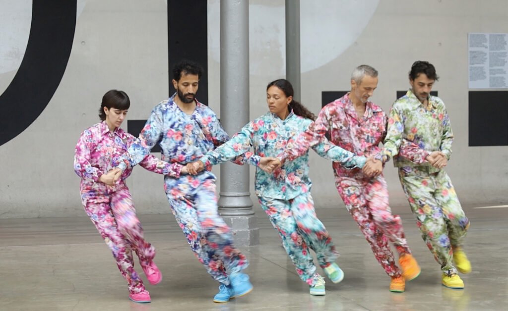 Outdoor dance performance from Amazigh in Situ by PLAN-K and Filipe Lourenço Company.