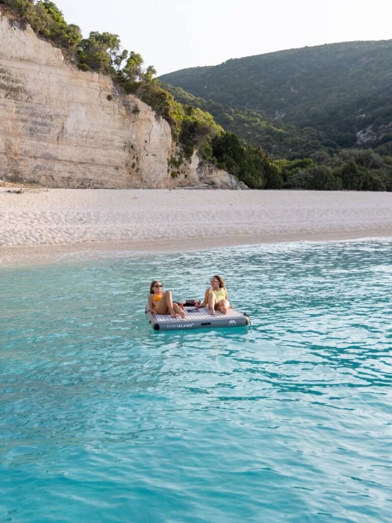 Swimming and relaxing at Fteri Beach, Europe's No. 1 beach for 2026 in Kefalonia, Greece