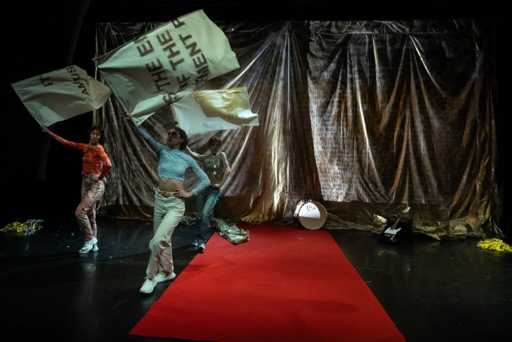 Performers in It’s the End of the Amusement Phase by Chara Kotsali.
