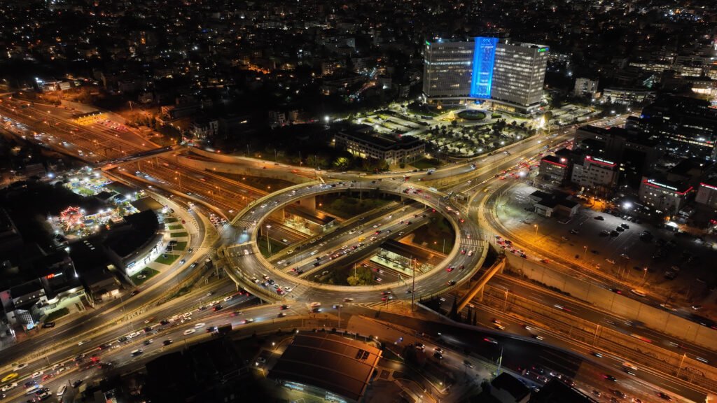 The Katechaki Interchange and Attiki Odos,