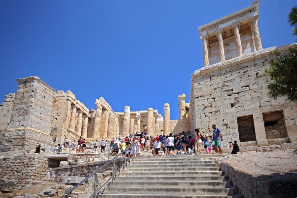 The Propylaia, the monumental gateway to the Acropolis
