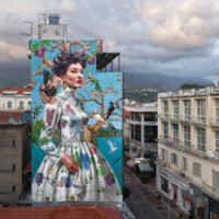 Maria Callas mural by KLE in Kalamata