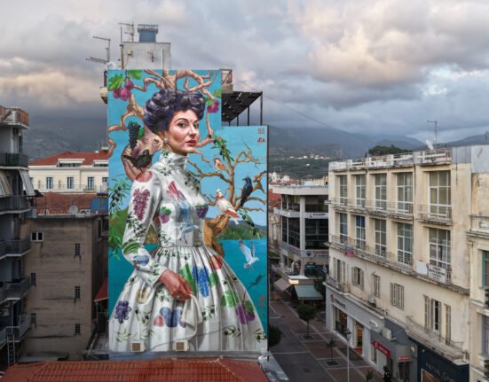 Maria Callas mural by KLE in Kalamata