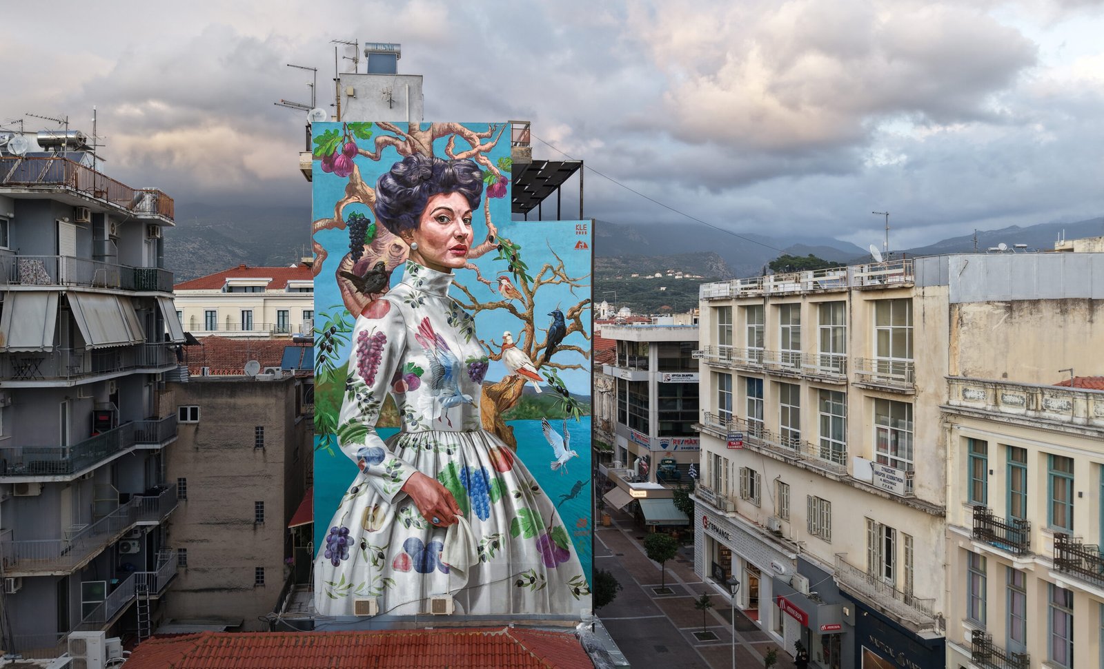 Maria Callas mural by KLE in Kalamata