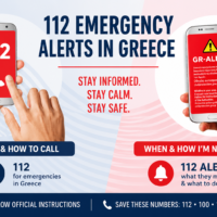 112 emergency alerts Greece