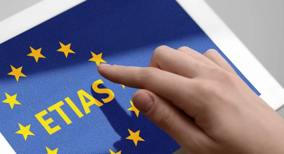 ETIAS European travel authorisation displayed on a tablet