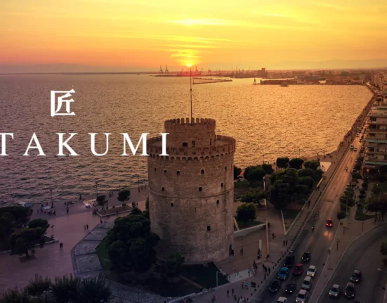 Japan at the Thessaloniki International Fair 2026 featuring the Takumi theme over the White Tower