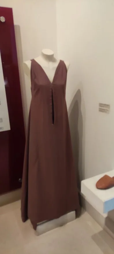 Reconstruction of late Byzantine dress displayed at Mystras