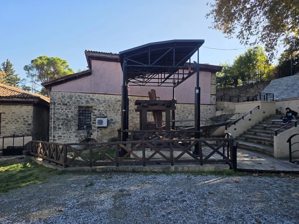 Historic buildings at the Open-Air Water Museum of Edessa