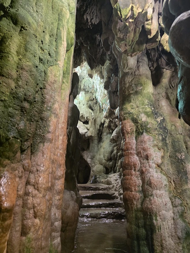 View inside the waterfall cave beneath Karanos in Edessa