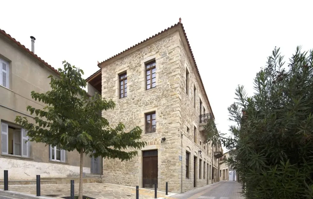 The stone family home of Georgios Papanikolaou in Kymi, now converted into a museum.