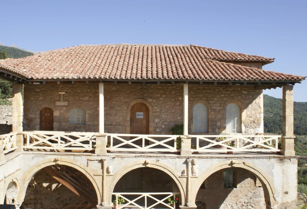 Exterior of the Archaeological Museum of Mystras beside Saint Demetrios.