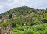 The Byzantine castle city of Mystras on the slopes of Mount Taygetos.