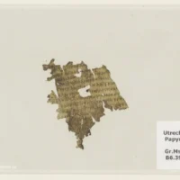 Fragment of the parchment containing verses from Book 12 of Homer’s Odyssey