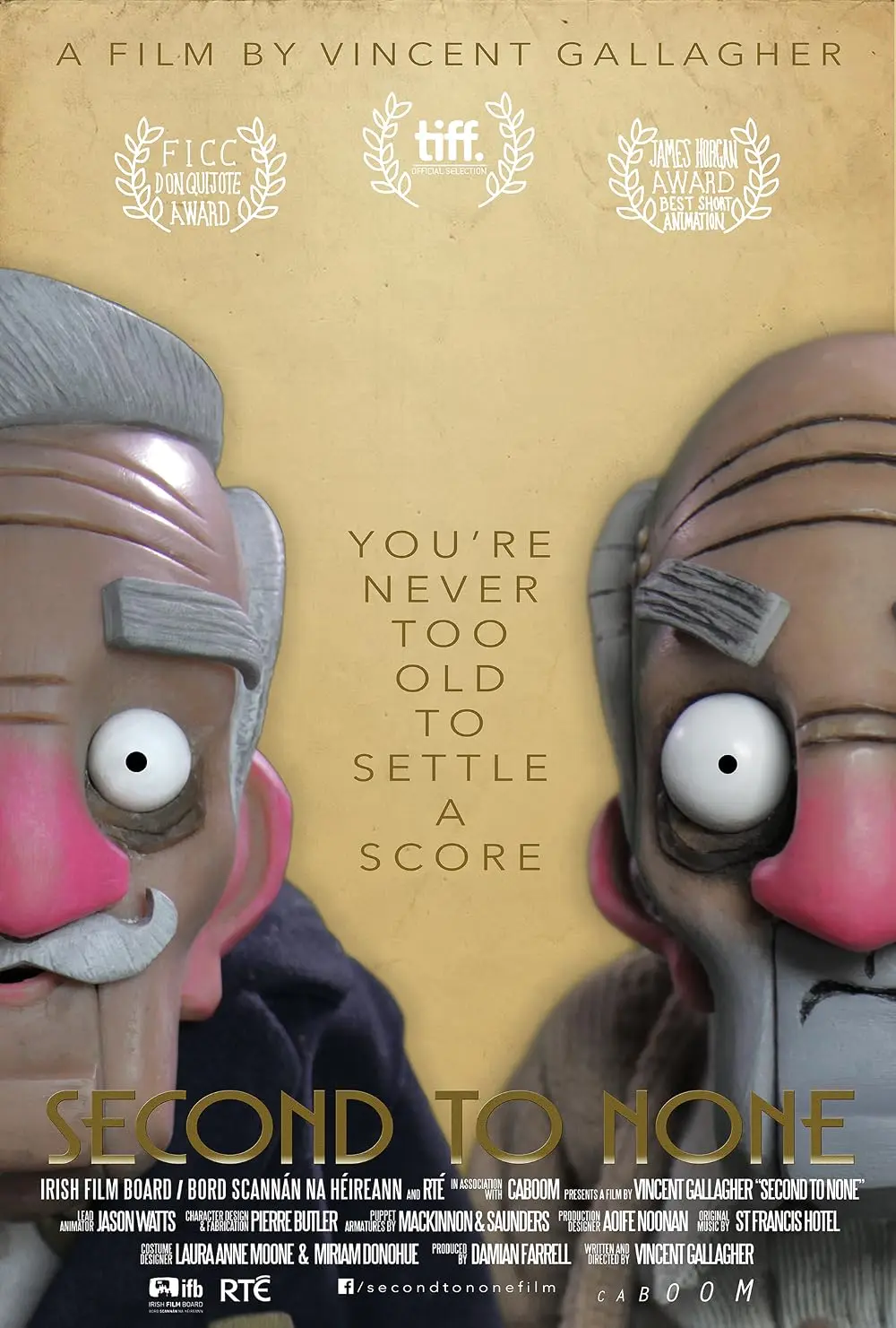 Poster for Vincent Gallagher’s Irish animated short Second to None