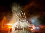 Battle of Lepanto re-enactment at the Venetian harbour of Nafpaktos