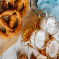 Beer and pretzels for Oktoberfest in Athens